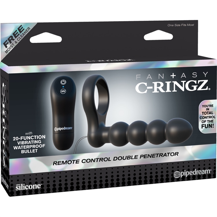 C-Ringz remote control double penetrator noir
