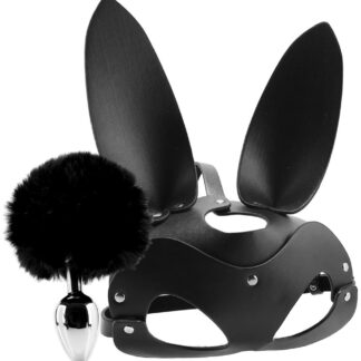 Tailz Bunny Tail Anal Plug & Mask Set