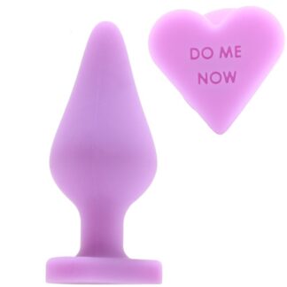 Candy Heart Do Me Now Small ButtPlug in Purple