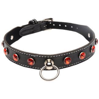 Strict Rhinestone Choker with O-Ring