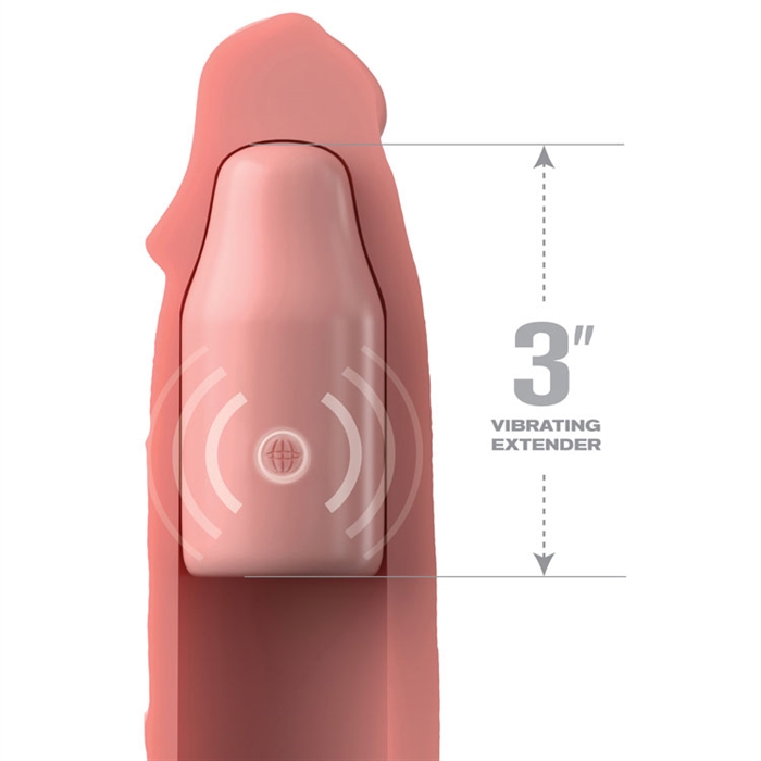 FXT Elite 9" Sleeve Vibrating 3" Plug w/Remote – Image 3