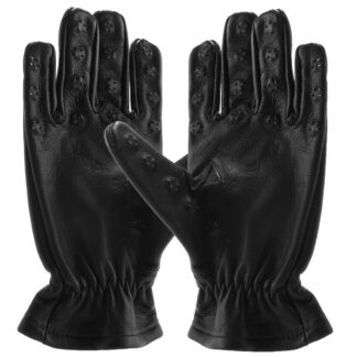 Black Leather Vampire Gloves in XL