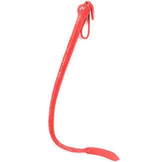 Red Leather Devil's Tail Whip in Red