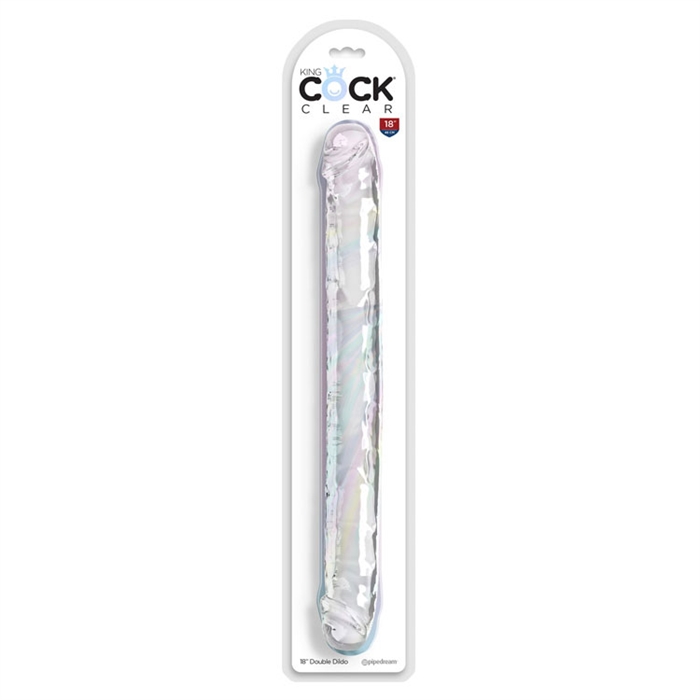 King Cock 18" Double Dildo - Clear – Image 2