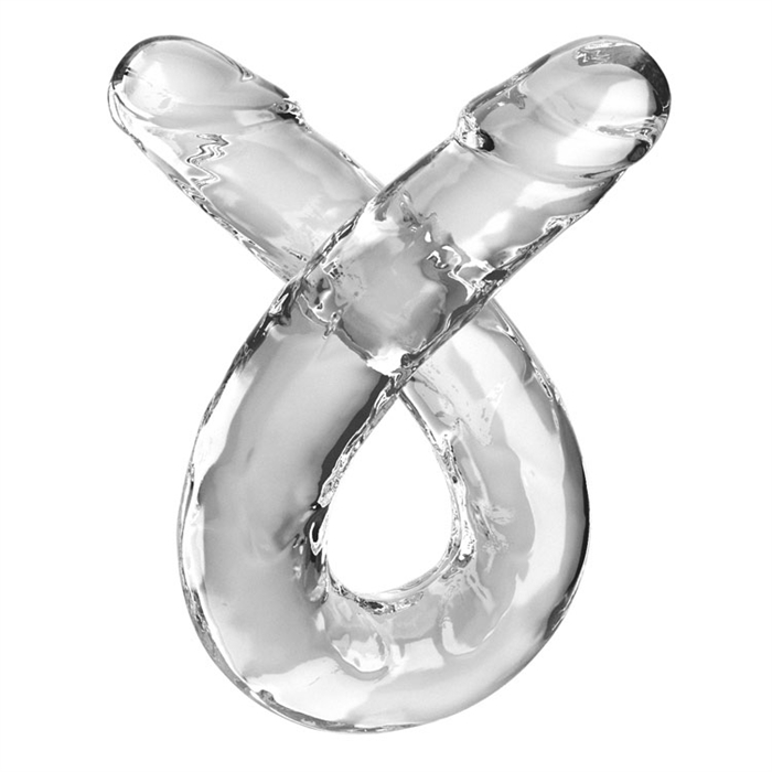 King Cock 18" Double Dildo - Clear – Image 4